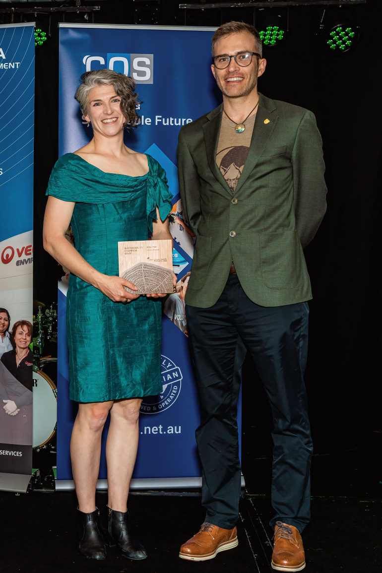 Dr Emily Flies Green Gown Award Win