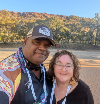 Councillor Ernest Madua and Jen McHugh
