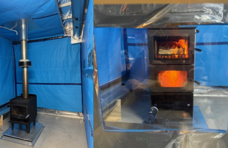 Air quality wood heater pollution experiment source John Todd UTas