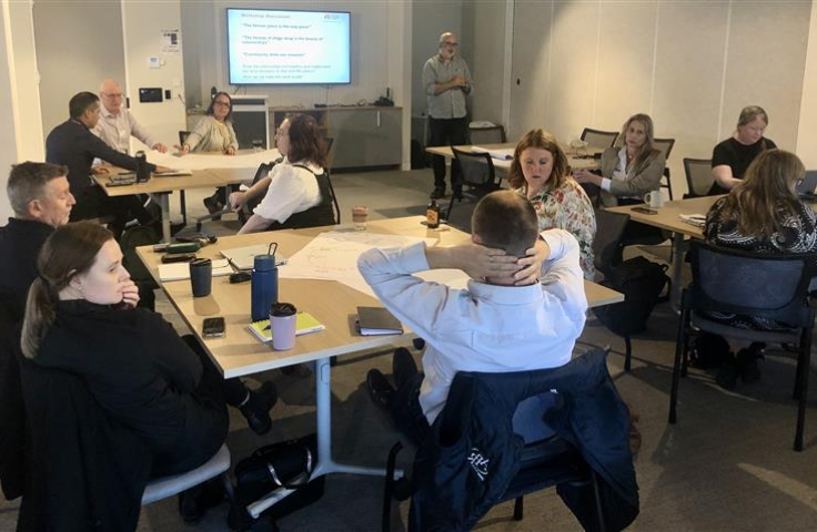 Matthew Kearnes facilitating agricultural plastic circularity workshop UNSW