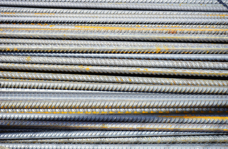 Stock image steel iron rods