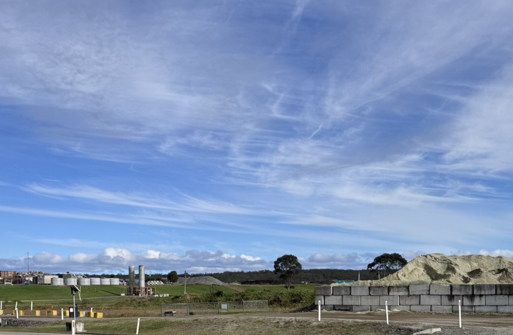 Scenic view across a community recyclinc facility